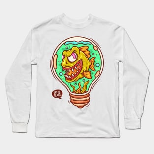 Piranha Bulb Cartoon Long Sleeve T-Shirt